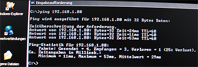Bild Ping von einer Windowsmaschine